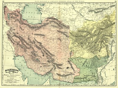 Perzië, Afghanistan en Baluchistan in 1892 door Rand McNally and Company